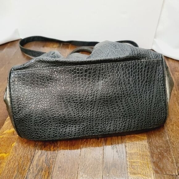 Vintage 80s NAS Alentino Faux Snakeskin Python Abstract Patchwork Purse - Picture 5 of 16
